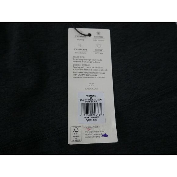 CALIA Women's LustraLux 7/8 Legging 4-way stretch technology 2X - Picture 9 of 11